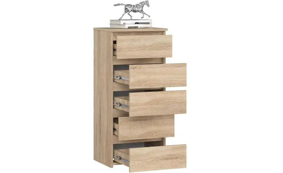 Kommode mit 5 Schubladen, geöffnet