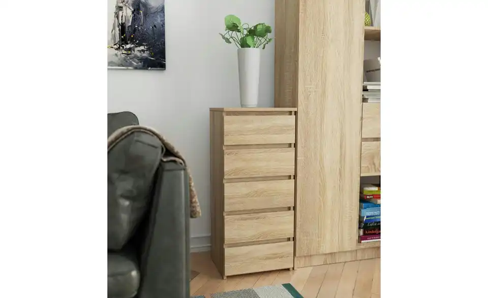 Kommode mit 5 Schubladen, in Wohnsituation