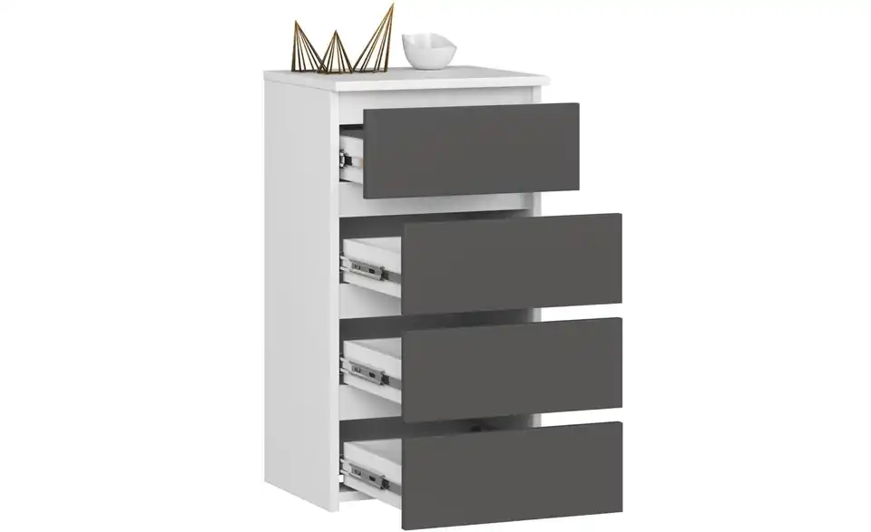 Kommode mit 4 Schubladen, geöffnet