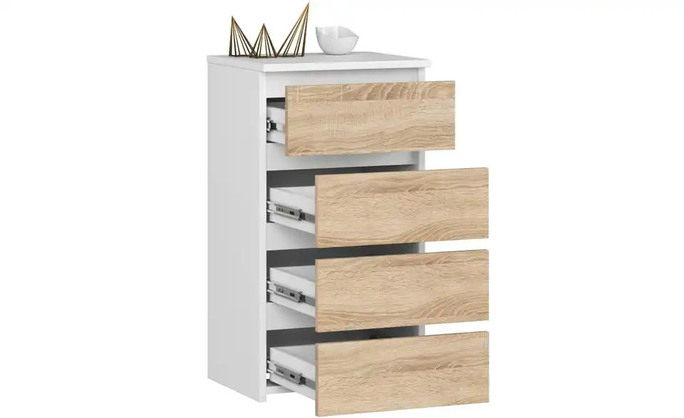 Kommode mit 4 Schubladen, geöffnet