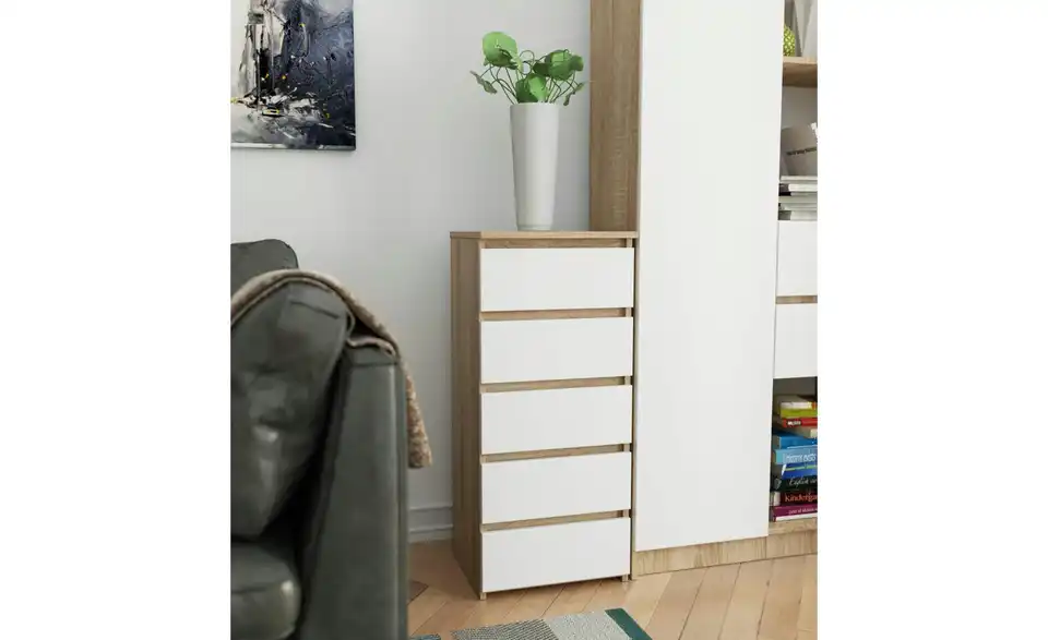 Kommode mit 5 Schubladen, in Wohnsituation