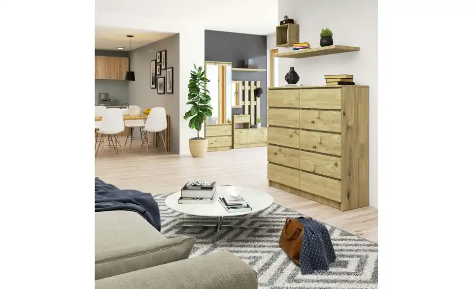 Kommode mit 10 Schubladen, in Wohnsituation