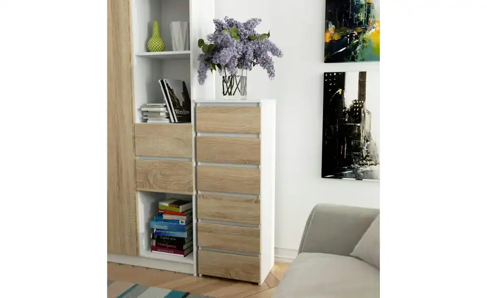 Kommode mit 6 Schubladen, in Wohnsituation