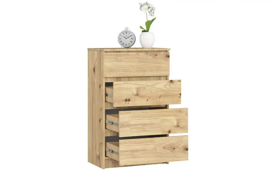 Kommode mit 4 Schubladen, geöffnet