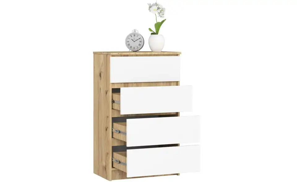 Kommode mit 4 Schubladen, geöffnet