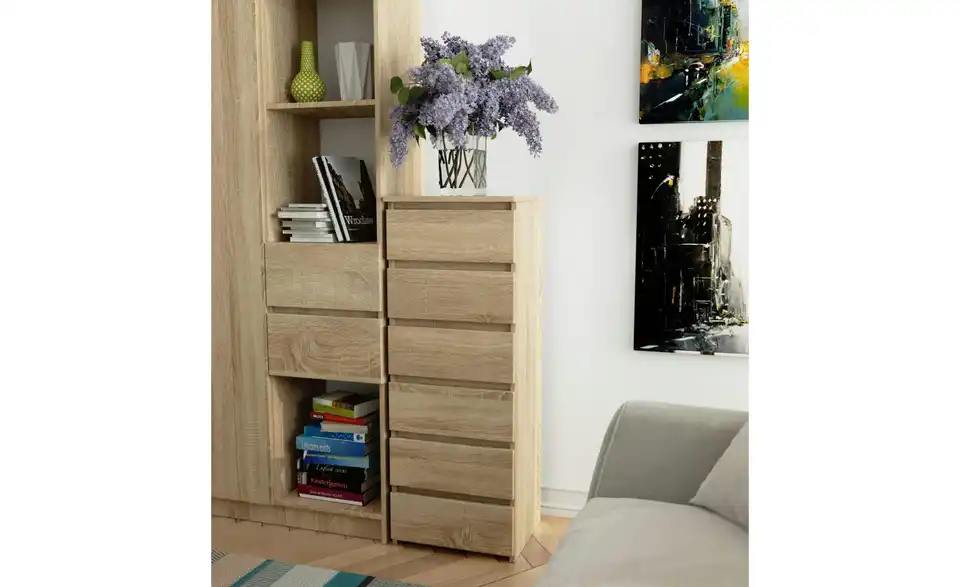 Kommode mit 6 Schubladen, in Wohnsituation