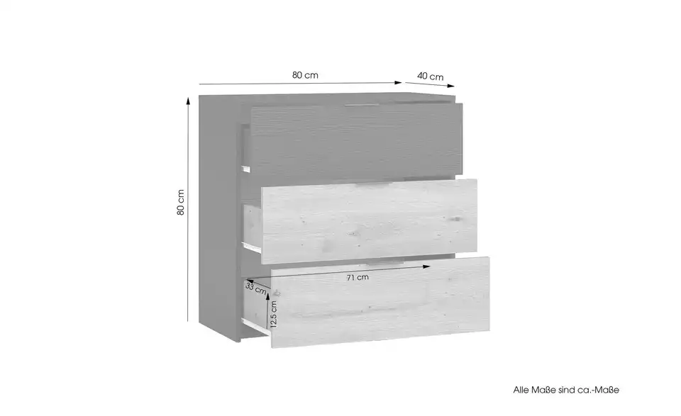 by Living Kommode, Bemaßung