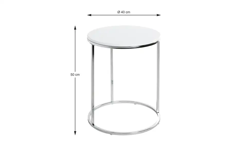 Beistelltisch, Bemaßung