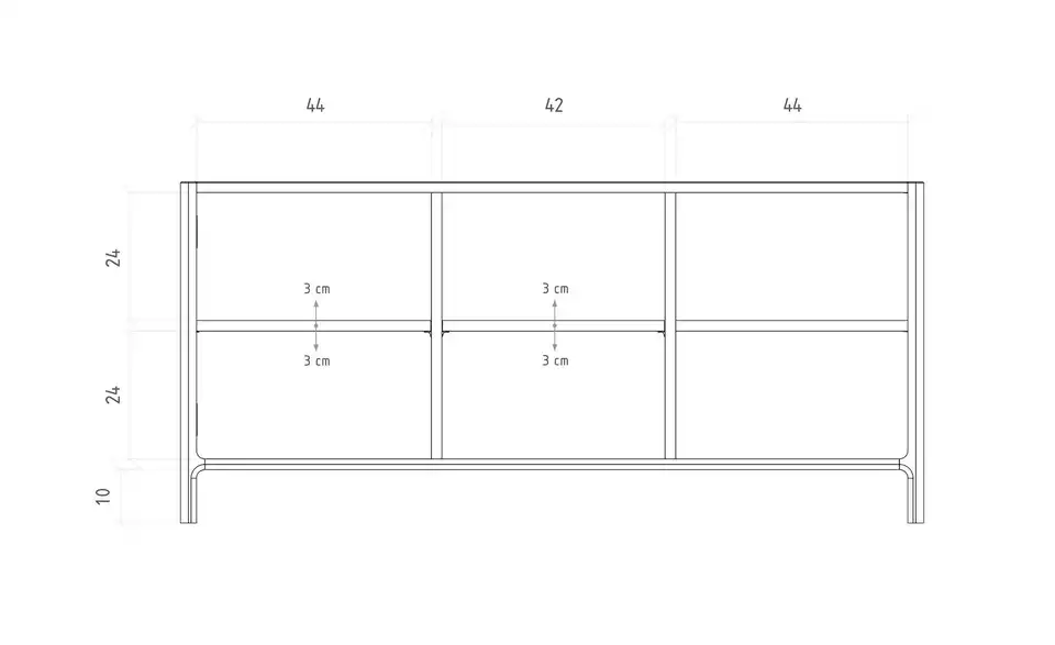 Sideboard, Bemaßung