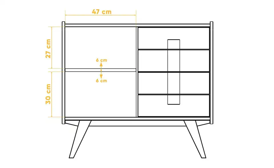 Highboard, Bemaßung