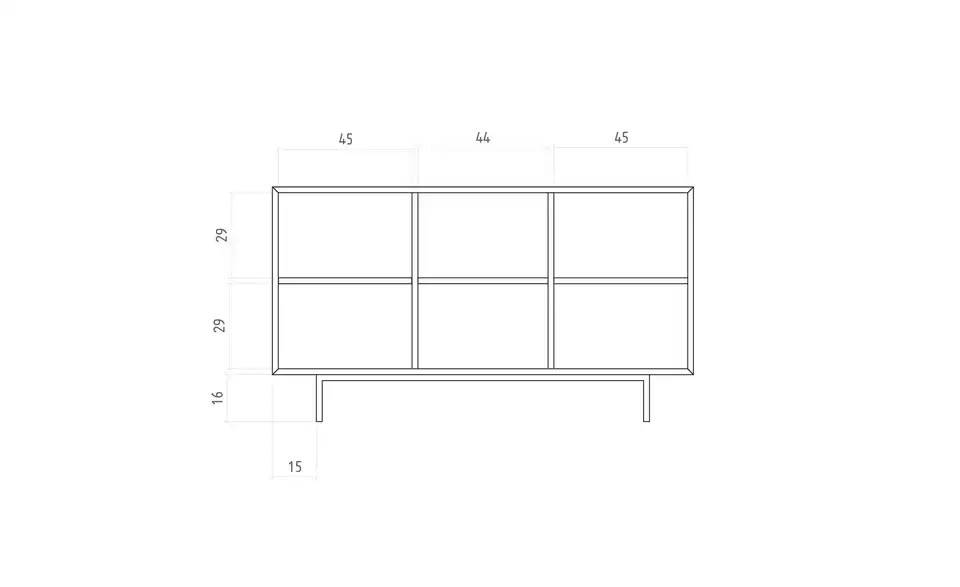 Sideboard, Bemaßung