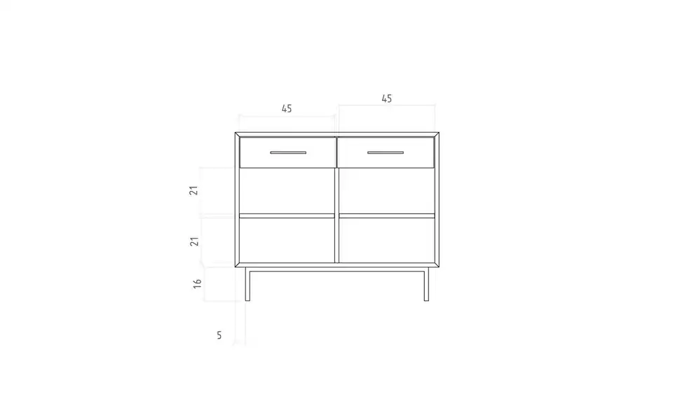 Sideboard, Bemaßung