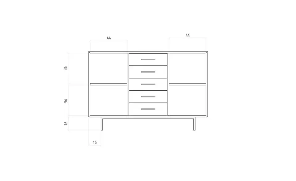 Sideboard, Bemaßung