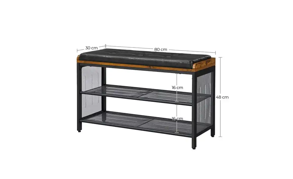 Schuhregal, Bemaßung