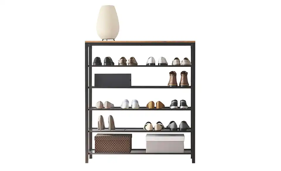 Schuhregal, Frontansicht