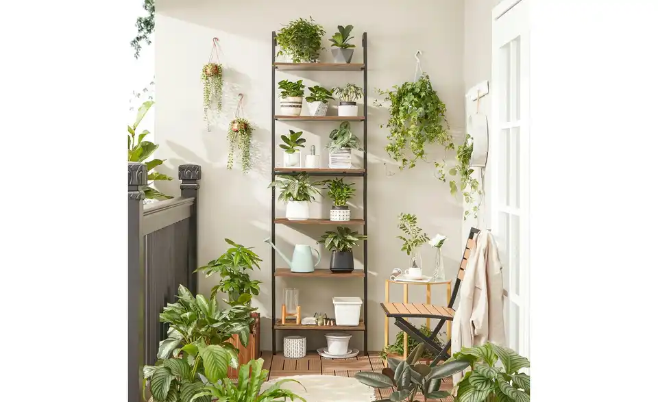 Leiterregal, in Wohnsituation