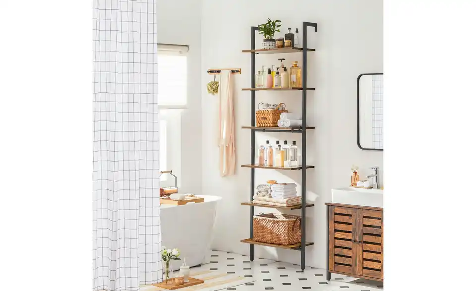 Leiterregal, in Wohnsituation