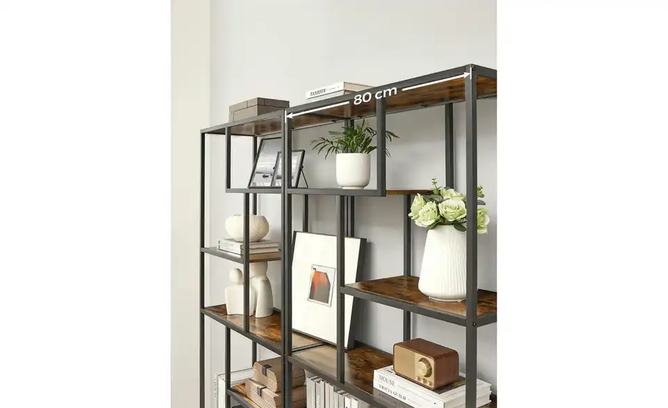 Bücherregal, Bild mit Text