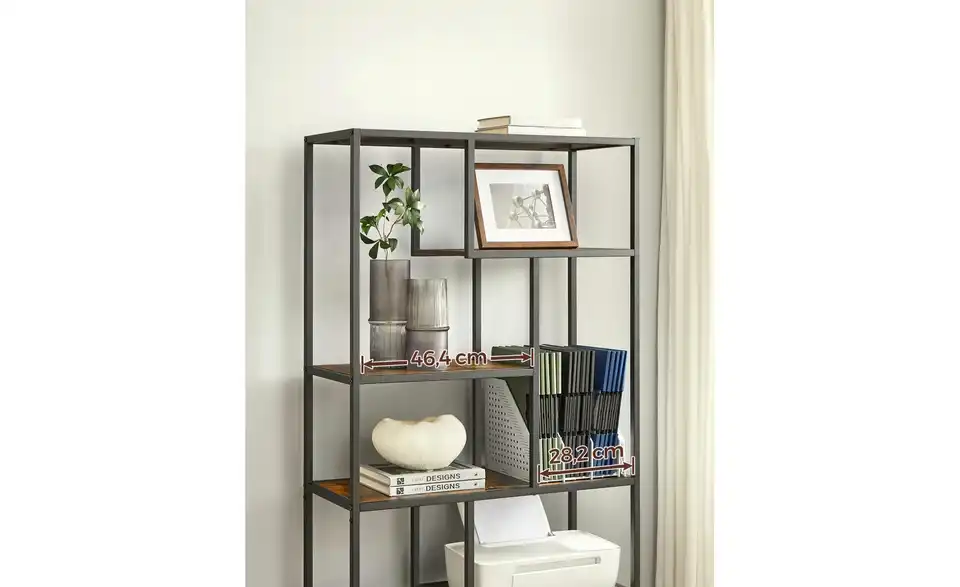 Bücherregal, Bild mit Text