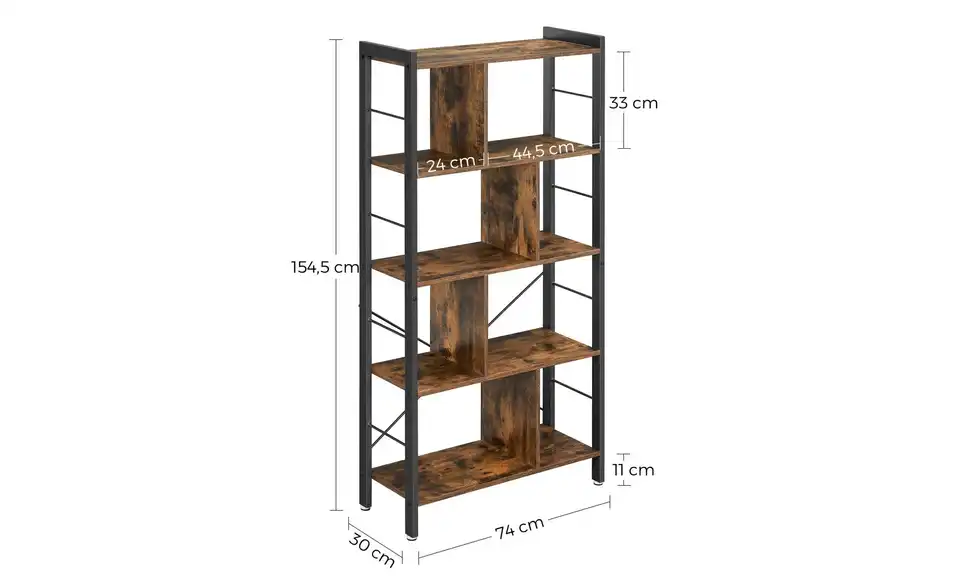Bücherregal, Bemaßung