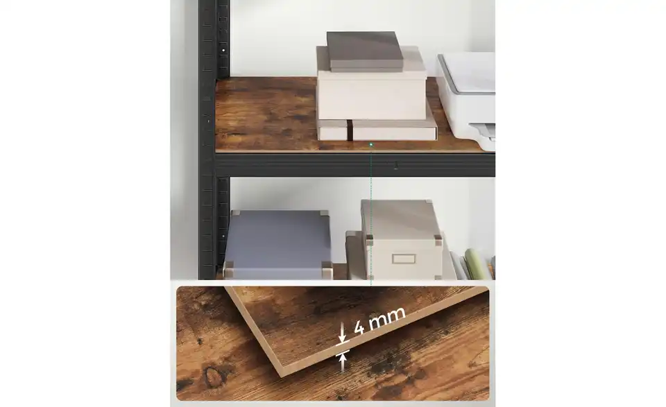 Regal, Bild mit Text