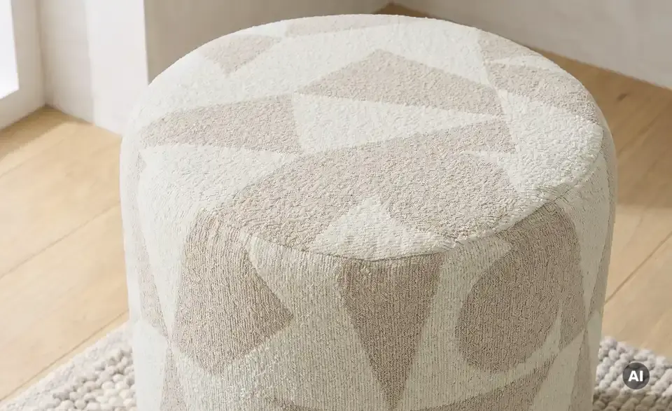 Polsterhocker, Detailansicht