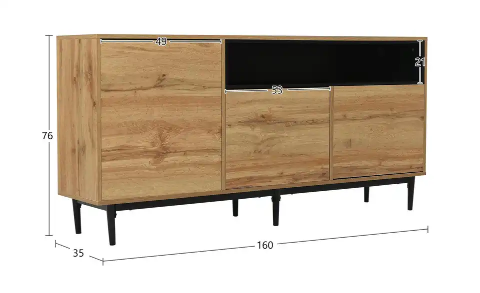 Sideboard, Bemaßung