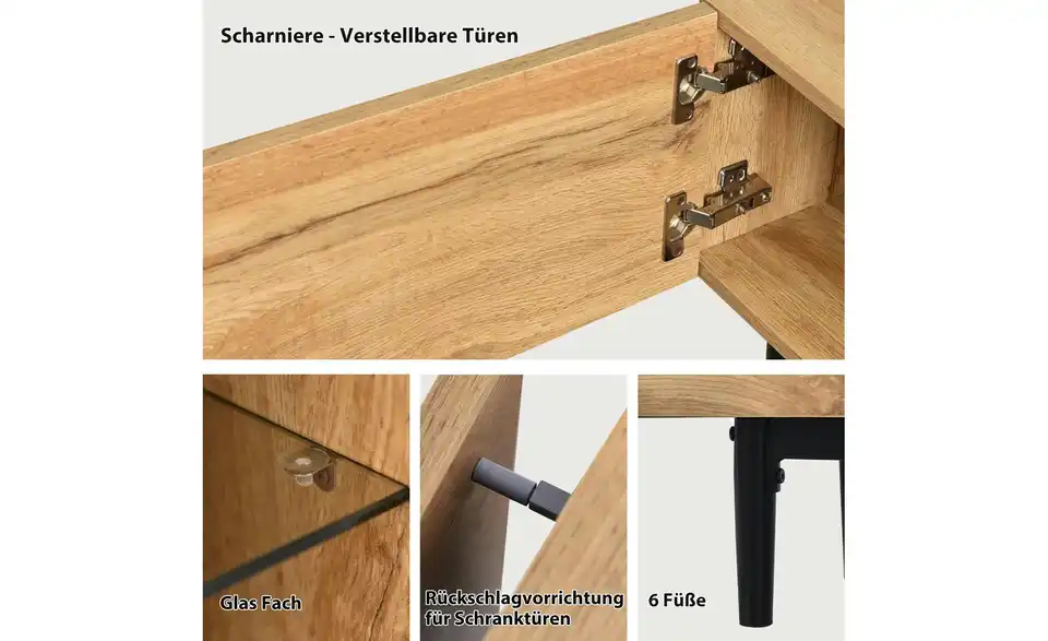 Lowboard, Bild mit Text