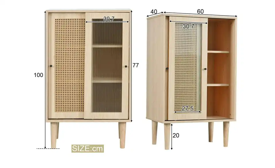 Highboard, Bemaßung