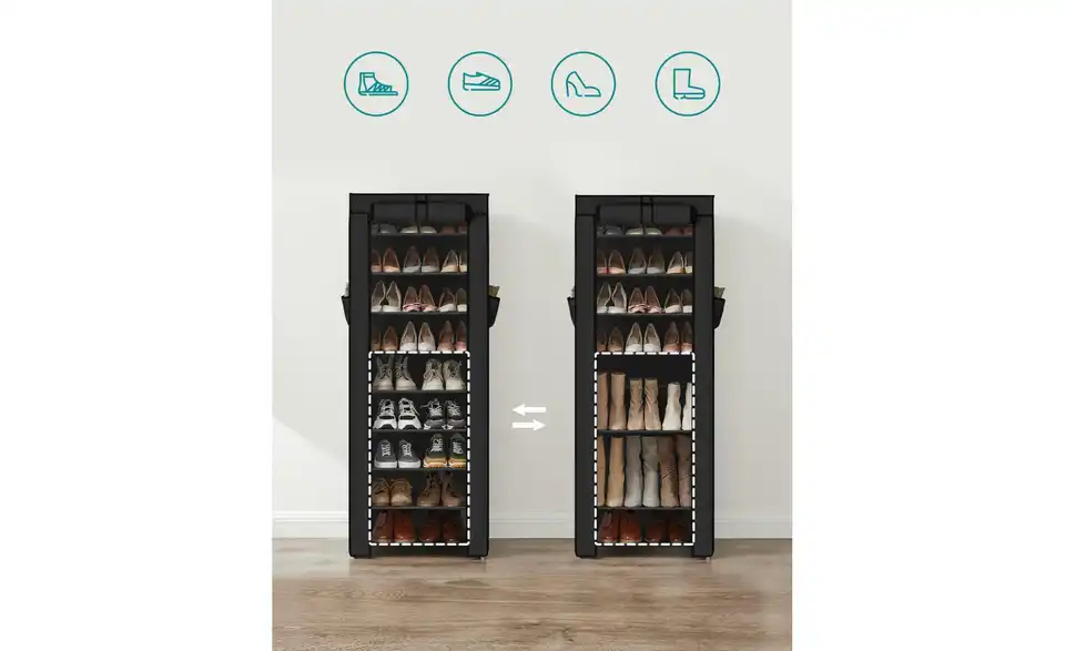 Schuhregal, Detailansicht