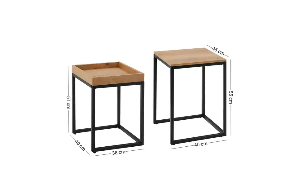 Beistelltisch 2er-Set, Bemaßung