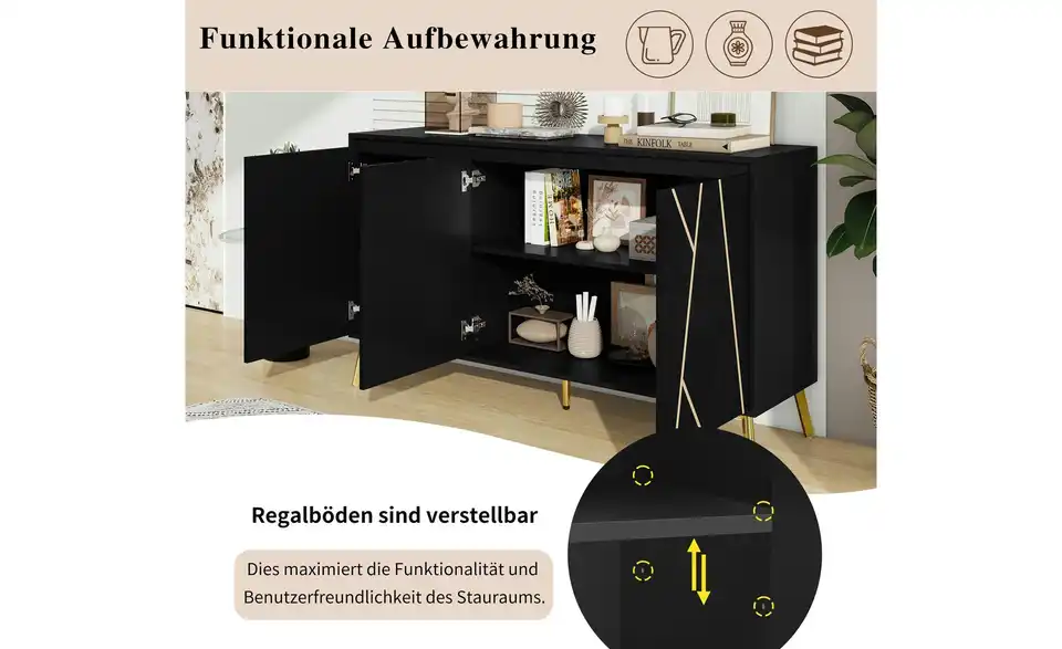 Sideboard, Bild mit Text