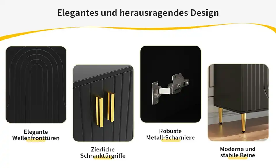 Sideboard, Bild mit Text