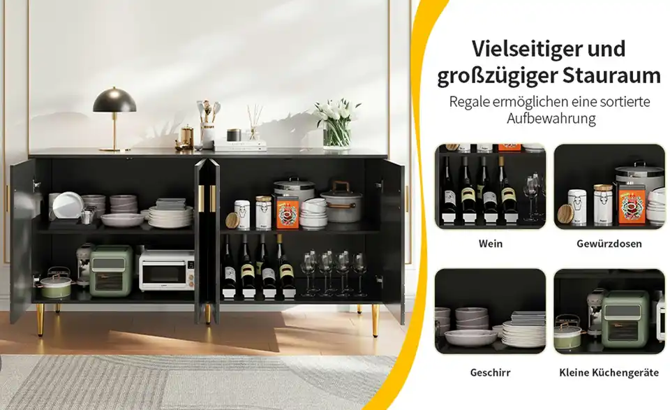 Sideboard, Bild mit Text