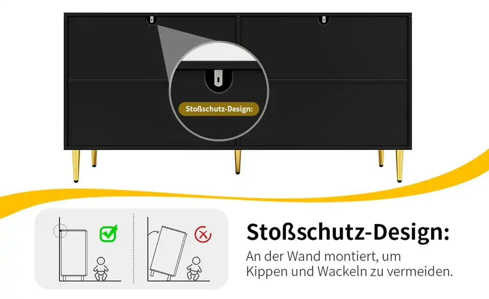 Sideboard, Bild mit Text