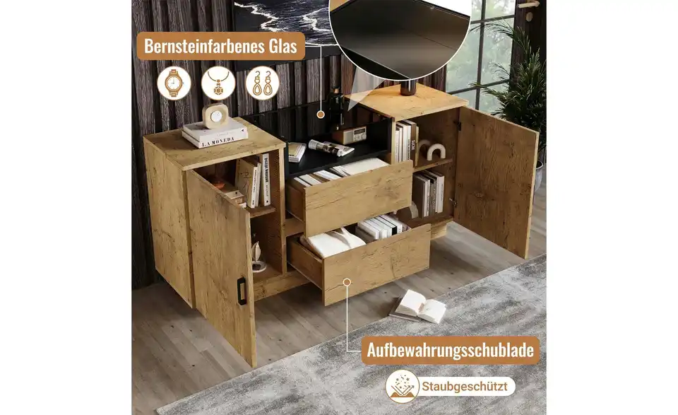 Sideboard, Bild mit Text