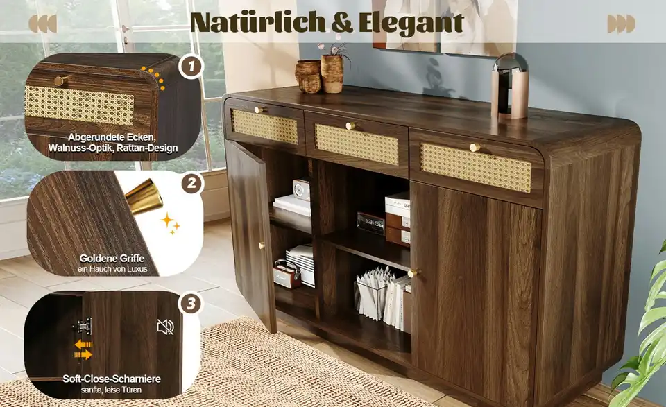 Sideboard, Bild mit Text