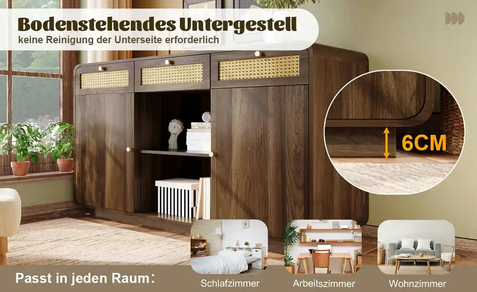 Sideboard, Bild mit Text