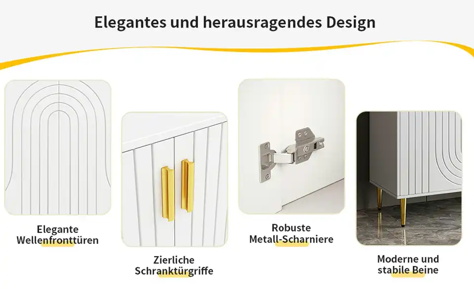 Sideboard, Bild mit Text