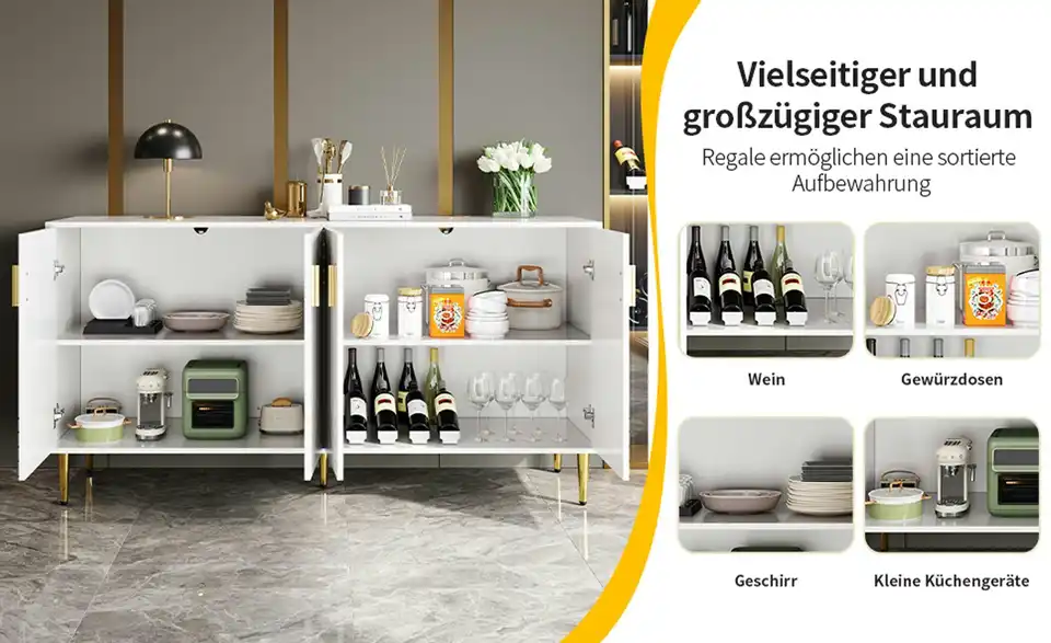 Sideboard, Bild mit Text