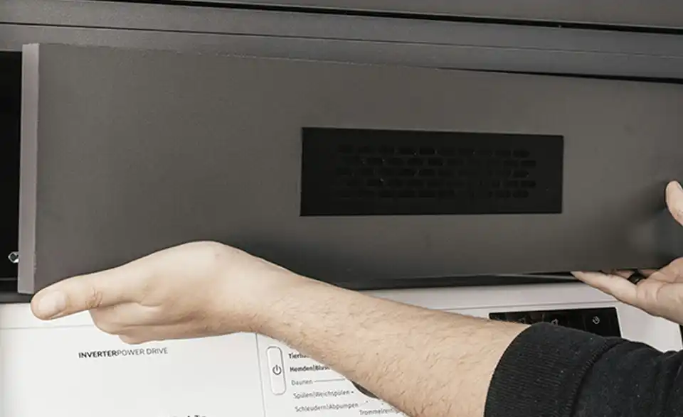 Waschmaschinenschrank, Detailansicht