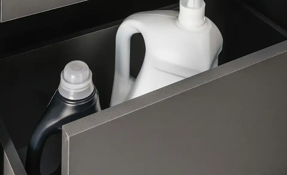 Waschmaschinenschrank, Detailansicht