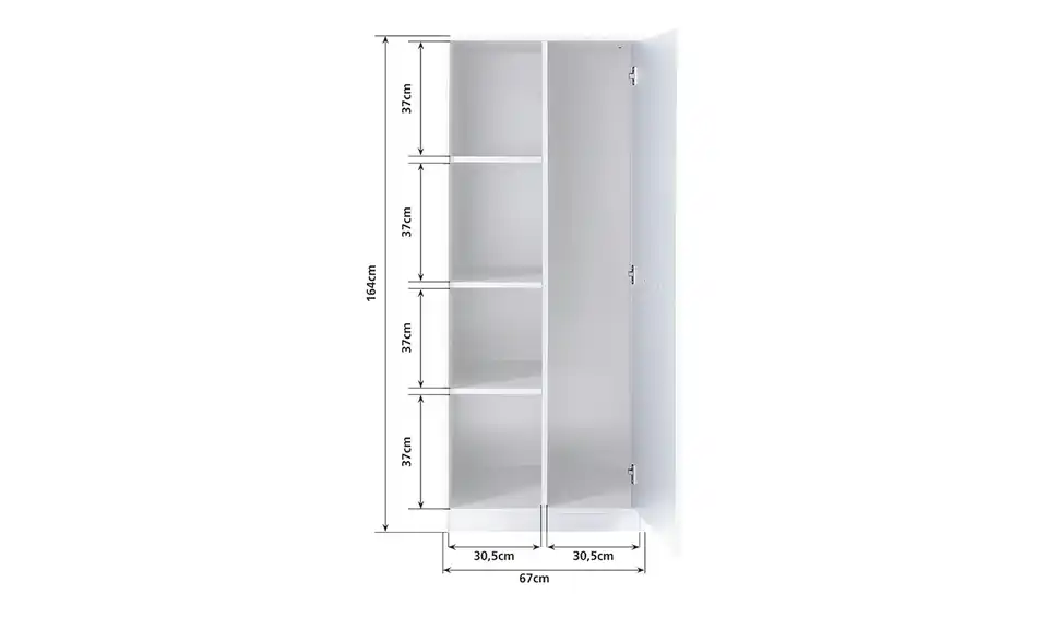 Putzmittelschrank, Bemaßung
