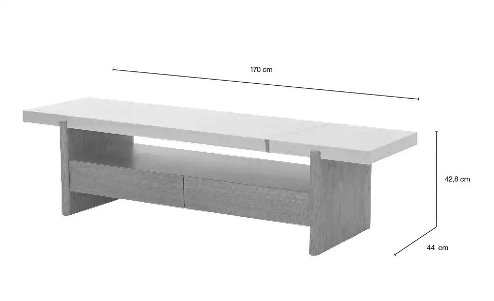 TV-Lowboard, Bemaßung