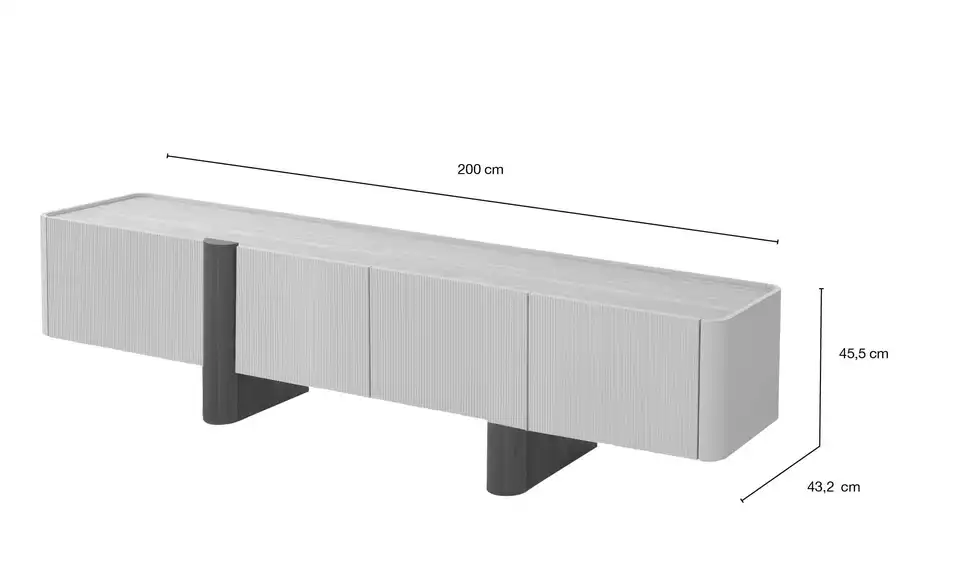 TV-Lowboard, Bemaßung