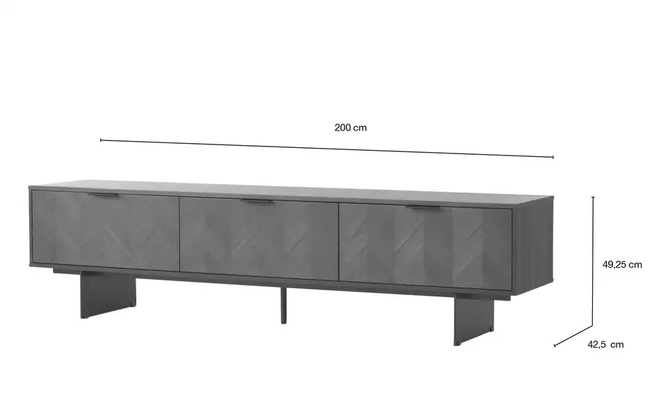 TV-Lowboard, Bemaßung