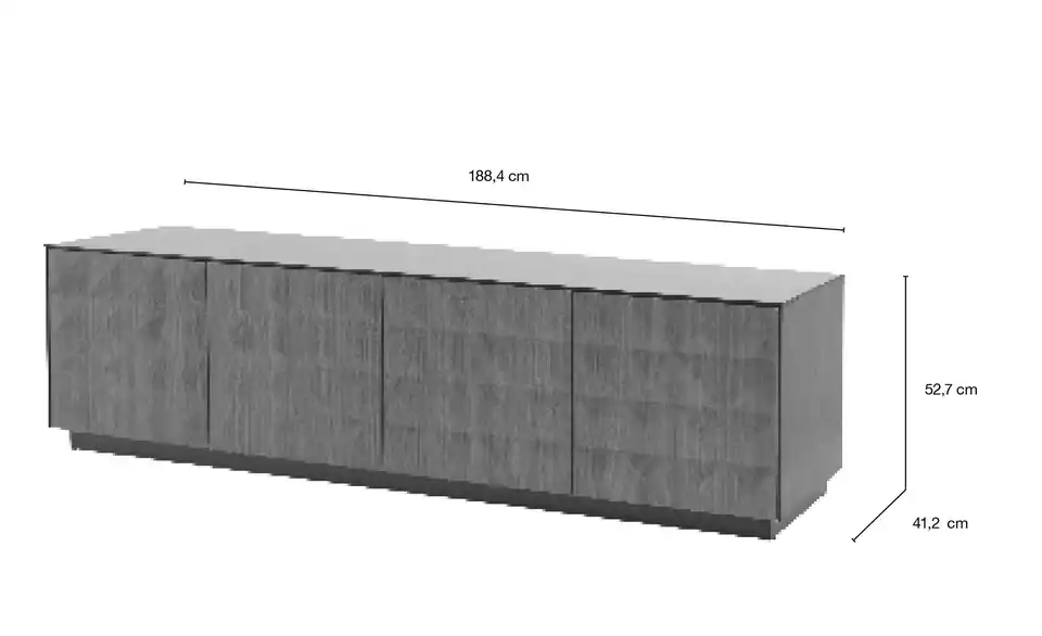 Lowboard, Bemaßung