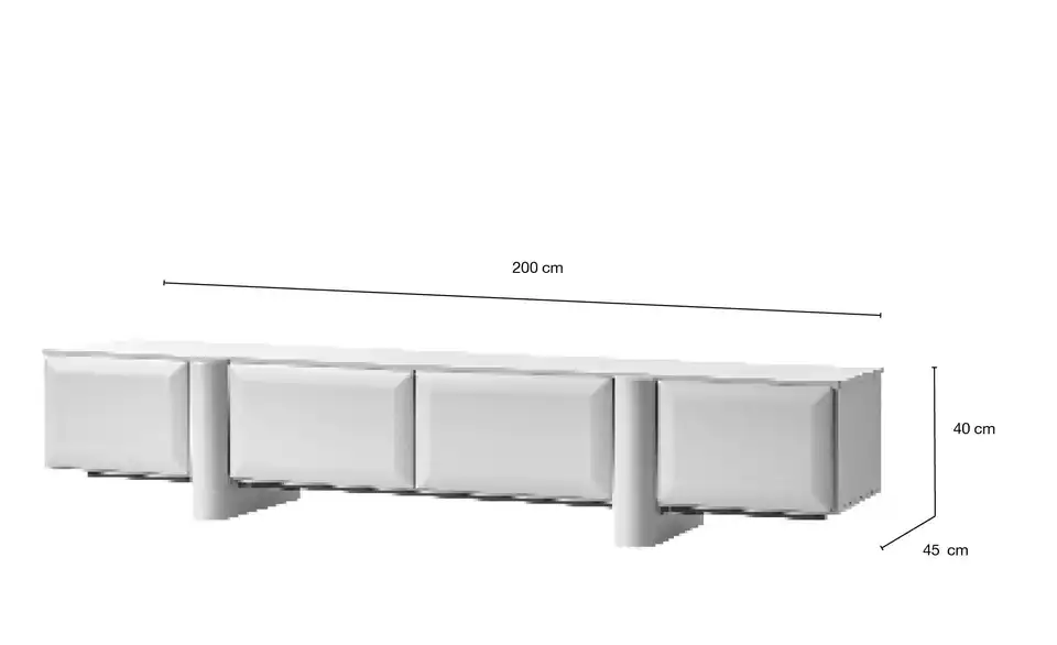 TV-Lowboard, Bemaßung