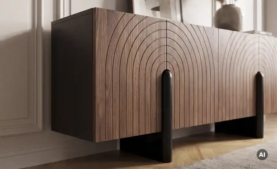 TV-Lowboard, Detailansicht