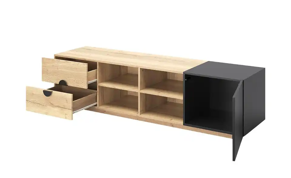 TV-Lowboard LED-Beleuchtung, geöffnet